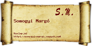 Somogyi Margó névjegykártya